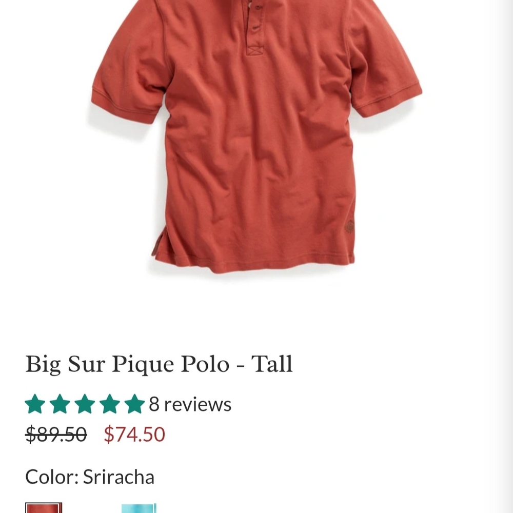 The Territory Ahead Red Pique Polo Shirt